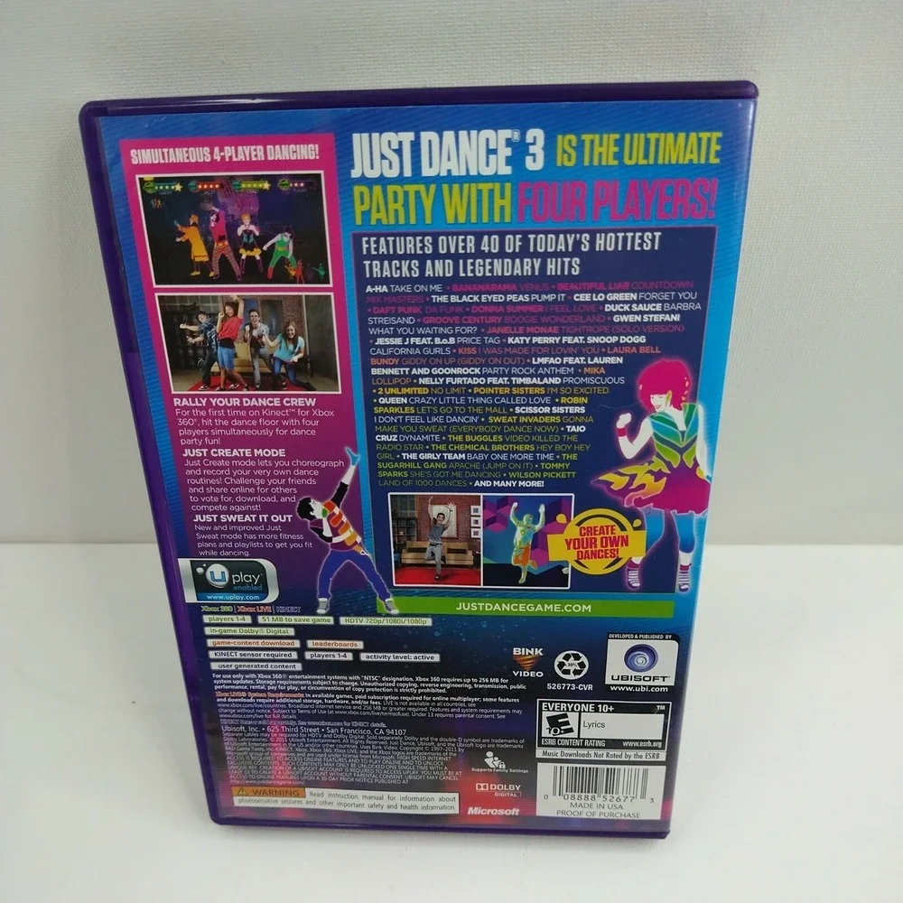 Just Dance 3 (Microsoft Xbox 360, 2011), Complete In Box | CIB